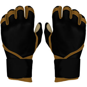 Gants de frappe de baseball en cuir synthétique durable avec poignée antidérapante et dragonne réglable pour un ajustement sûr - Product Image 1