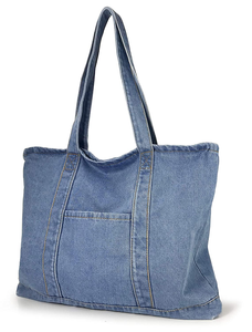 Sac en jean stockage quotidien fêtes appropriées cadeau sac à provisions réutilisable fabriqué en matériau de haute qualité avec logo personnalisé - Product Image 2