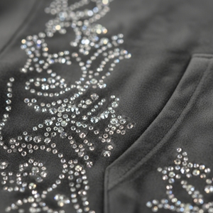 Ensemble de survêtement pour femme 2026, à capuche, uni, en velours 300 g/m², léger, avec strass, velours côtelé, pantalon court ample à chevilles pour streetwear - Product Image 4