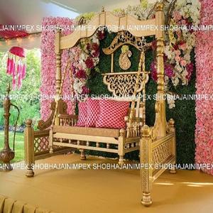 Balançoire traditionnelle pour décorations de mariage et de sangeet Décoration suspendue intérieure et extérieure élégante pour événements festifs - Product Image 3
