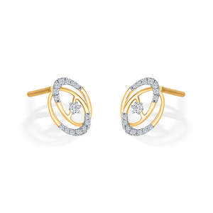 14k <b>Gold</b> Heart <b>Stud</b> <b>Earrings</b> for Women-<b>Rose</b> <b>Gold</b> & Yellow <b>Gold</b> Plated Trendy Engagement Jewelry - Product Image 4