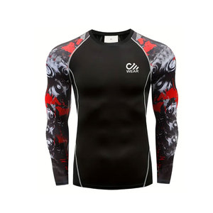 Haute qualité personnalisé Compression Performance Rash Guard pour hommes à manches courtes à manches longues Rush Guards - Product Image 1