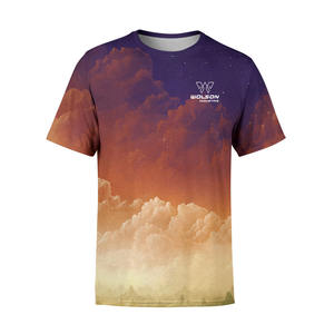 T-shirt imprimé par sublimation polychrome Concevez votre propre vêtement d'été T-shirt de sublimation T-shirt de sublimation pour hommes pour produit unisexe - Product Image 5