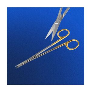 Tijeras quirúrgicas dentales rectas curvas de la marca TC, instrumento médico de Metal de acero, fuente de alimentación Manual esencial para cualquier cirugía - Product Image 4