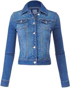 Nouvelle collection : Blouson en jean pour femme, design tendance, manches longues, bouton unique, style cowboy, vente chaude - Product Image 1