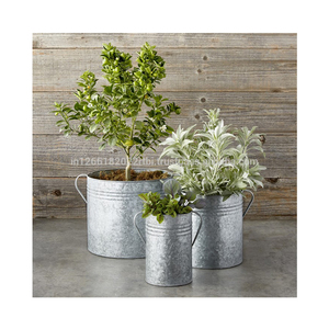Ensemble de jardinières en métal de meilleure qualité en vrac et en gros fabriqué à la main en Inde pour la décoration de la maison de la Garden Party Pots de fleurs et jardinières - Product Image 6