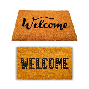 Tapis de bienvenue en fibre de coco avec logo personnalisé avec support en PVC léger et durable pour un usage quotidien - Product Image 1