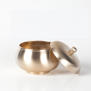 Juego de 2 cuencos de cobre pulido para servir alimentos, los cuencos de metal de tamaño personalizado más vendidos, cocina ideal, eventos de boda, precio al por mayor - Product Image 6