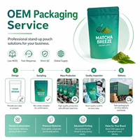 Sachets personnalisés imprimés en gros, directement de l'usine, pour l'emballage de poudre de matcha