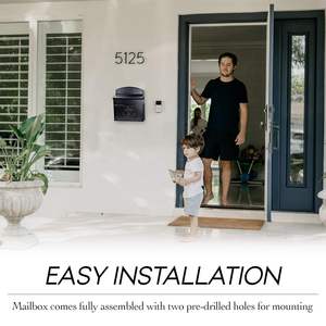 Boîte aux lettres moderne en fer de qualité supérieure, unité de collecte postale, protection contre les intempéries, utilisation dans les espaces résidentiels, sûre, antirouille, pour documents et reçus - Product Image 2