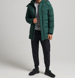 เสื้อแจ็คเก็ตพัฟเฟอร์แบบมีฮู้ดกันน้ำ ระบายอากาศ ป้องกันแบคทีเรีย ไซส์ใหญ่ สไตล์ไฮสตรีท  แบบยูนิเซ็กซ์ สำหรับฤดูหนาว  ผ้าแคนวาส  พร้อมโลโก้ด้านหน้า  สามารถปรับแต่งได้ - Product Image 1