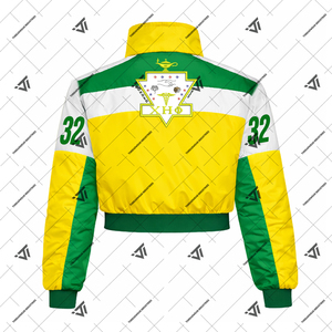 Chaqueta Corta Bordada para Mujer, Ropa de la Hermandad Griega Chi Eta Phi XHP, Venta al por Mayor |   Artículos Griegos - Product Image 2