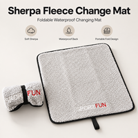 Tapis de change portable en polaire Sherpa, imperméable, pliable, pour l'extérieur, le surf, avec logo personnalisé OEM