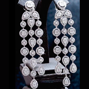 Bijoux en or 14 carats en gros, boucles d'oreilles en diamant de haute qualité, meilleurs prix en Inde, diamants de laboratoire de qualité DEF VVS, certifiés IGI - Product Image 3
