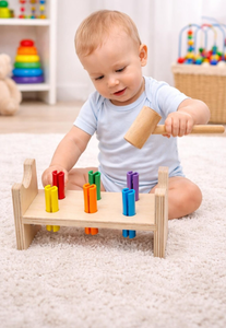 ของเล่นค้อนไม้มอนเตสซอรี่ ของเล่นเด็กทารกและเด็กเล็ก (6–36 เดือน) - Product Image 4