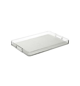 Plateau acrylique de qualité supérieure Design moderne plateau acrylique en marbre rose pour les fêtes plateau de service en acrylique - Product Image 5