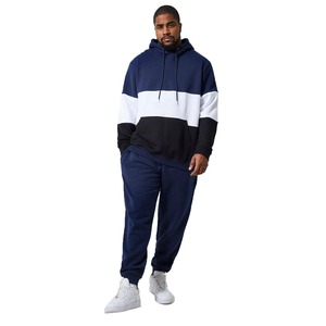 Streetwear épais pour hommes, survêtement d'hiver surdimensionné, ensemble de jogging à capuche, logo personnalisé, tenue grande taille en gros, nouveauté - Product Image 2