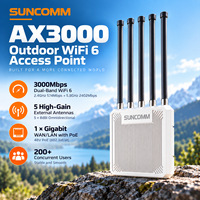 Point d'accès extérieur WiFi6 SUNCOMM SU3000L AX3000 longue portée 3000 Mbps double bande PoE Points d'accès sans fil professionnels