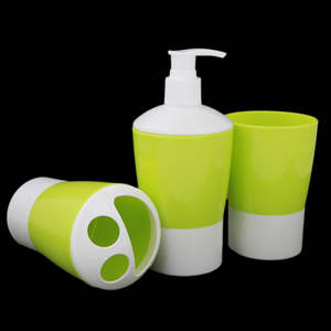 Ensemble de produits de toilette pour salle de bain 3 pièces - Vert - Product Image 2