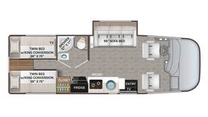 Camping-car mobile d'occasion 2026 T-h-o-r F-r-e-e-d-o-m A-2-4 réglable, Euro 6, 4-6 personnes, une chambre, pour le camping - Product Image 5