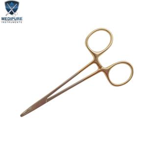 Porte-aiguilles TC en or, best-seller, 4,5 pouces, mâchoires en carbure de tungstène, acier inoxydable, instrument chirurgical, prise en main précise, durable - Product Image 6