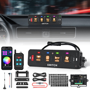 <span class=keywords><strong>Interruptor</strong></span> <span class=keywords><strong>de</strong></span> Luces LED para Auto <span class=keywords><strong>de</strong></span> 12V 24V con Control Remoto a Prueba <span class=keywords><strong>de</strong></span> Agua, Panel <span class=keywords><strong>de</strong></span> Interruptores LED <span class=keywords><strong>de</strong></span> 4 Canales para ATV, SUV y Todoterreno - Product Image 1