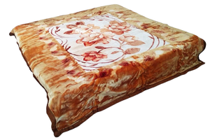 Mantas de visón de poliéster 100% de grado superior de estilo coreano de Venta caliente patrón de rayas florales para uso doméstico y de viaje fabricado en la India - Product Image 2