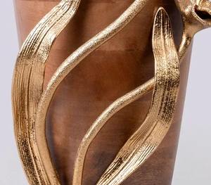 Florero adorable de primera calidad con pieza decorativa única y elegante de madera y metal, ideal para flores frescas o vegetación - Product Image 4