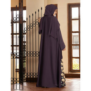 Servicios de OEM Color personalizado Tallas grandes Ligero Secado rápido Transpirable Mujeres Islámico Vestido largo Abaya Venta - Product Image 2