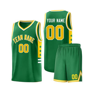 Ensemble d'uniformes de basketball sans manches légers et respirants à faible MOQ avec motif par sublimation - Product Image 1