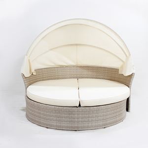 Comehome PE <b>Rattan</b> Daybed With Sunshade Outdoor Patio <b>Garden</b> <b>Furniture</b> Comfortable - Product Image 6