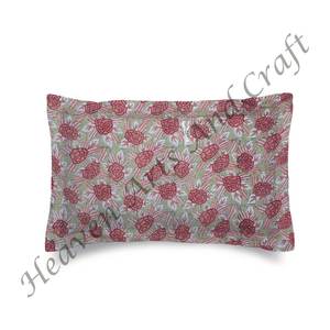 100% Cotton Block Print Pillow <b>Cover</b> Customized Ethnic Indian Floral Series for Home Hotel Colorful Decorative <b>Cushion</b> <b>Cover</b> - Product Image 3