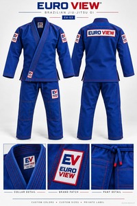 Ensemble de Kimono BJJ Euro View Purple Modèle EV-10 en Coton 100% avec Broderie Durable et Logo Personnalisé en Tissage Perlé - Product Image 4