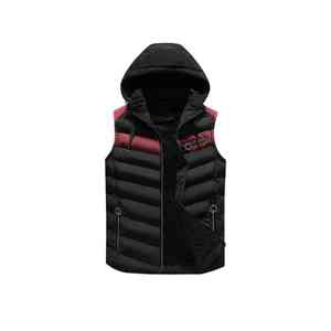 Nueva chaqueta acolchada sin mangas con cremallera completa para hombre a la moda con capucha, tela de nailon, ropa exterior, chaqueta cálida para hombre - Product Image 5