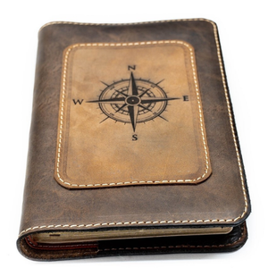 Bible Thinline en cuir pleine fleur de vache, faite à la main, personnalisable, avec couverture rechargeable, compas gravé, Bible NIV, cadeau - Product Image 6