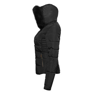 Chaqueta acolchada con Cuello de piel cálido para mujer de la mejor calidad, chaquetas de invierno acolchadas de poliéster transpirable para mujer al aire libre - Product Image 3