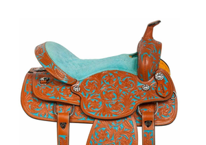 Juego de tachuelas de cuero genuino de primera calidad, monturas de carreras occidentales e inglesas para montar a caballo - Product Image 3