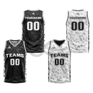 Maillot de basket-ball pour jeunes à séchage rapide Matériau polyester haute performance Conception vierge réversible Équipe d'impression de logo personnalisé - Product Image 1