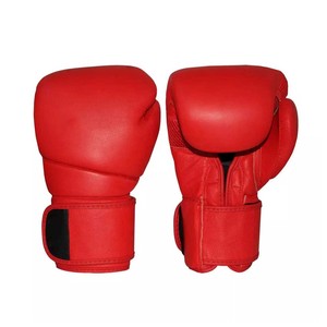 Guantes deportivos de boxeo de alta calidad, guante de entrenamiento de boxeo de cuero genuino, venta al por mayor - Product Image 1