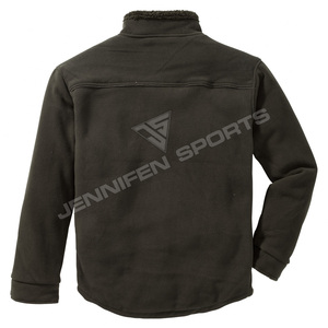 Men's Breathable Lightweight 100% Polyester Solid Winter <b>Thermal</b> Full Zip Camping Zipper-Up Hunting Jacket - Product Image 3