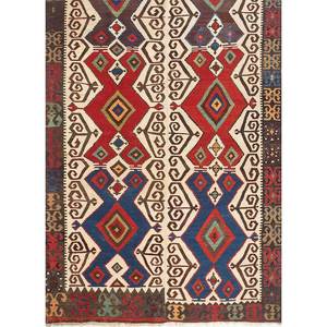 Alfombra de Yute Geométrica Azul Nayaab, Alfombra Grande de 9x12 para Entrada, Pasillo, Espacio Rectangular, Número de Modelo Paem-839, Material de Ratán - Product Image 1