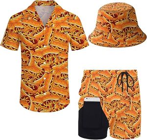 ชุดเซ็ตสองชิ้นสำหรับผู้ชายใส่สบายระบายอากาศได้ดี เหมาะสำหรับฤดูร้อน เสื้อแขนสั้นถักเอวยางยืด และกางเกงขาสั้น - Product Image 1