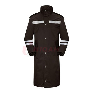 Chaqueta de lluvia larga con tira reflectante de camuflaje azul ligero para adultos Nylon Packable Detalles reflectantes ensanchados Reflectante - Product Image 5