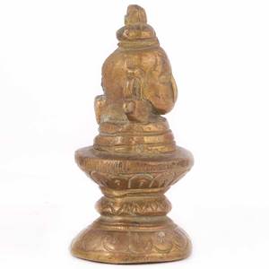 Estatua de latón indio hecho a mano para decoración del hogar, escultura de Mukha Linga antigua de Shiva, artículos de regalo, tamaño: 10x7 cm SBF-186 - Product Image 4