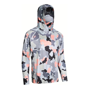 Camisetas de Pesca de Alta Calidad, 100% Poliéster, UPF 50, con Logotipo Personalizado, Cierre de Cremallera, Secado Rápido, Transpirables, Sólidas - Product Image 2