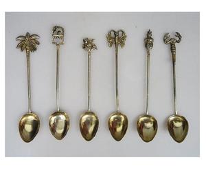 Elegancia en cada mordida Premium Acero inoxidable Oro Pulido Cubiertos Cuchara Juego Colección hecha a mano Cuchara de metal Cubiertos Juego de 6 piezas - Product Image 1