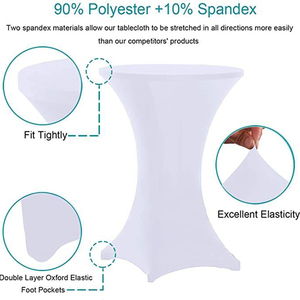 ชุดรับประทานอาหารสีขาวแบบเรียบง่ายผ้าคลุมโต๊ะในงานแต่งงานแบบยืดได้คอลเลกชันใหม่ - Product Image 2