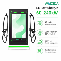Chargeur ultra-rapide DC 240 kW à double connecteur OCPP 4G WiFi étanche IP54 pour infrastructures publiques et bâtiments commerciaux
