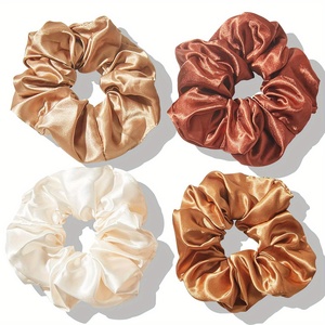 Esasilk Summer <strong>Hot</strong> Best Seller Shinny Silk Oeko-Tex Certified Hair Scrunchies Set Fashionable Black Ivory <strong>Pink</strong> Custom <strong>Headbands</strong> - Product Image 1