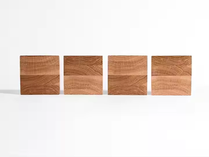 Sous-verres en noyer Ensemble de sous-verres en bois artisanal Élégant Durable et écologique par l'artisanat en croissant - Product Image 3